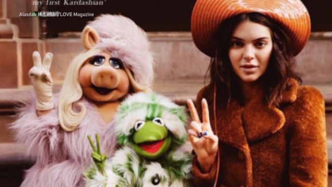 go to Model Miss Piggy: Muppet-Lady bei Fotoshoot mit Stars